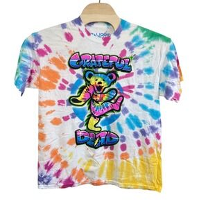 Liquid Blue Greatful Dead Carnival Bear‎ Tie Dye T Shirt Men's Size XL